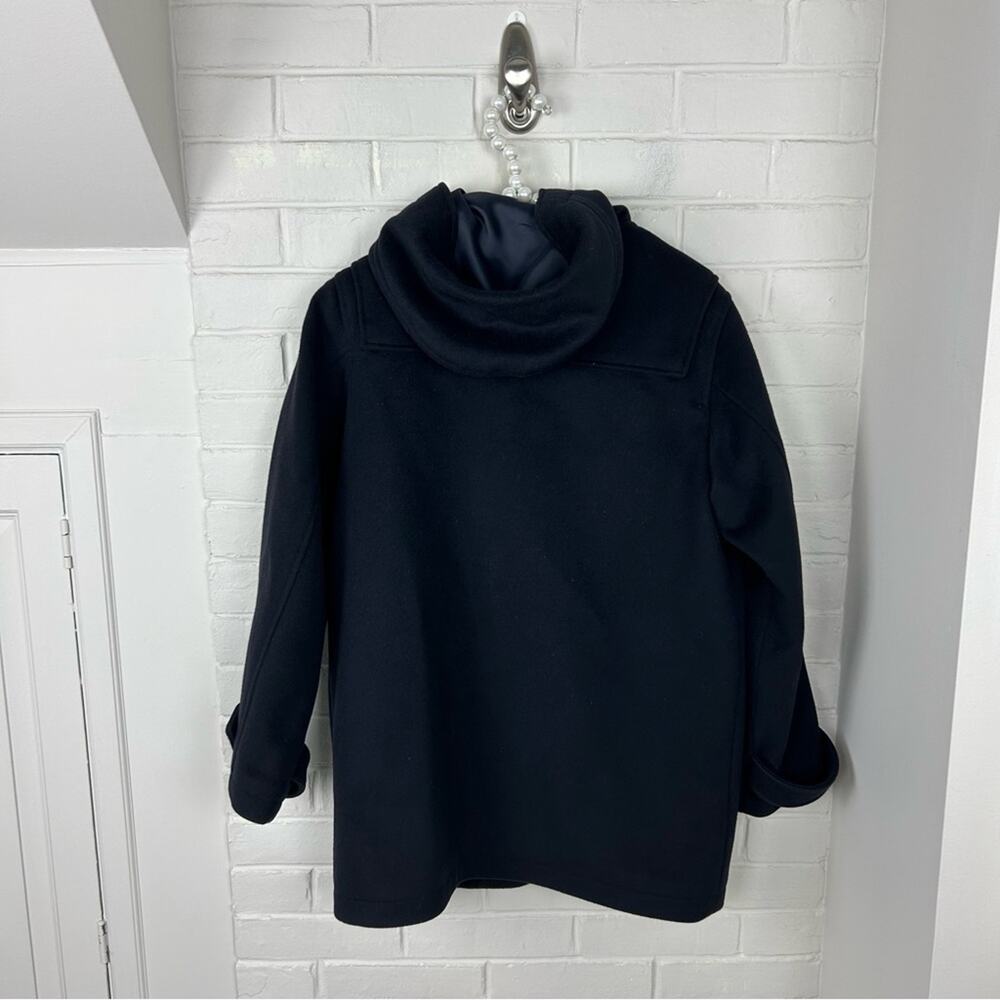 Lands’ End Navy 100% Wool Toggle Coat Size M 10-12 - Picture 15 of 16